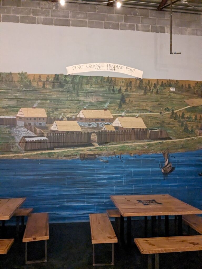 Fort Orange Trading Post mural.