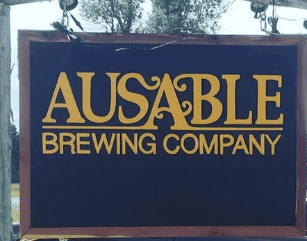 Ausable Brewing Company sign.