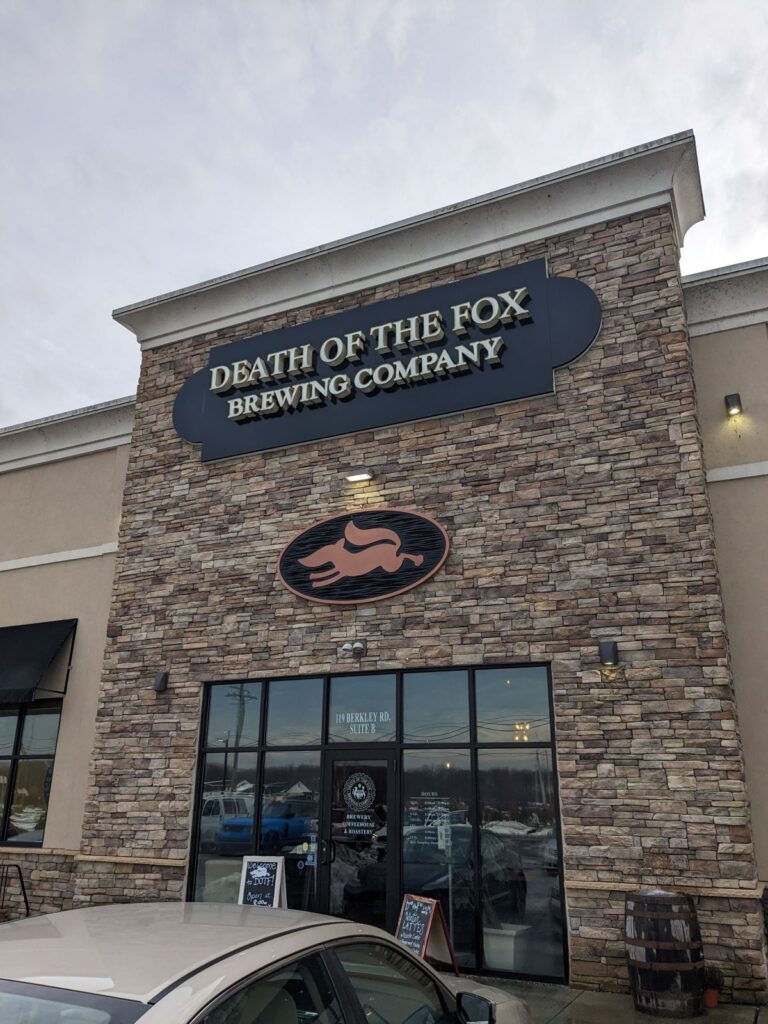 Entrance to Death of The Fox Brewing Company.