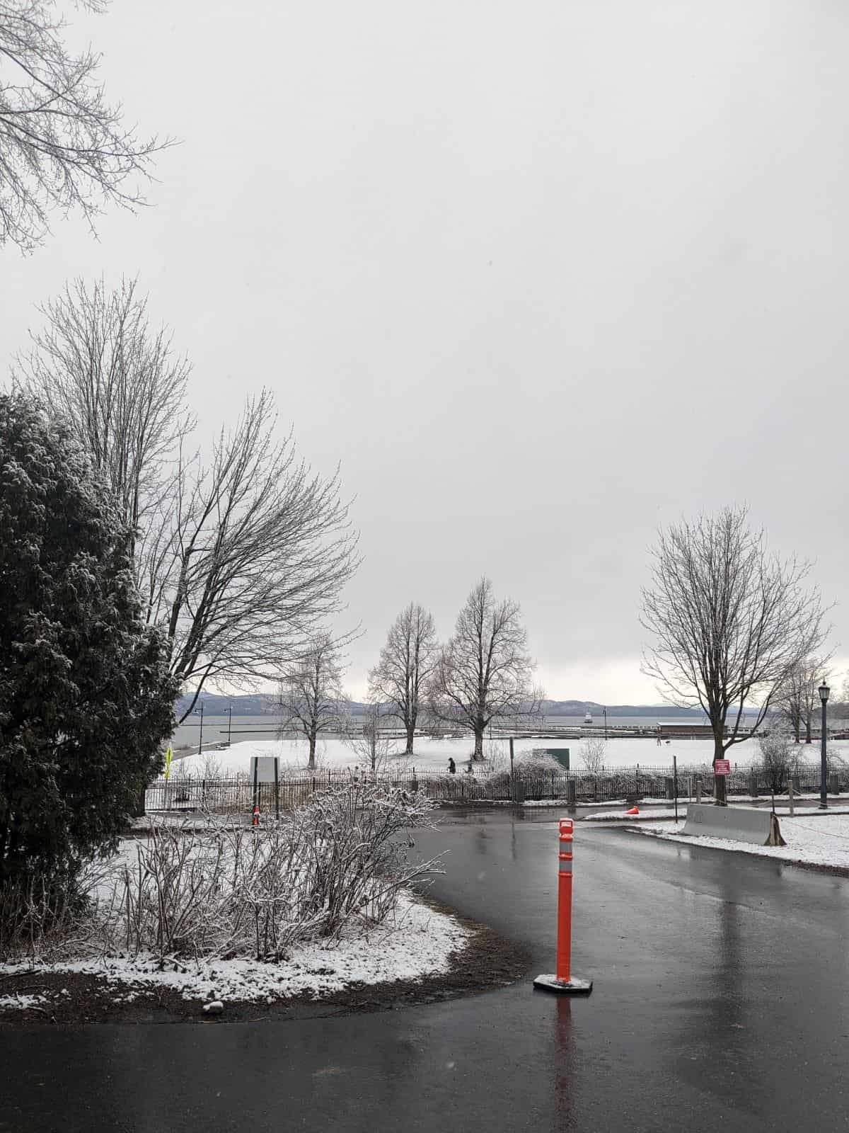 View of Lake Champlain from Foam Brewers.