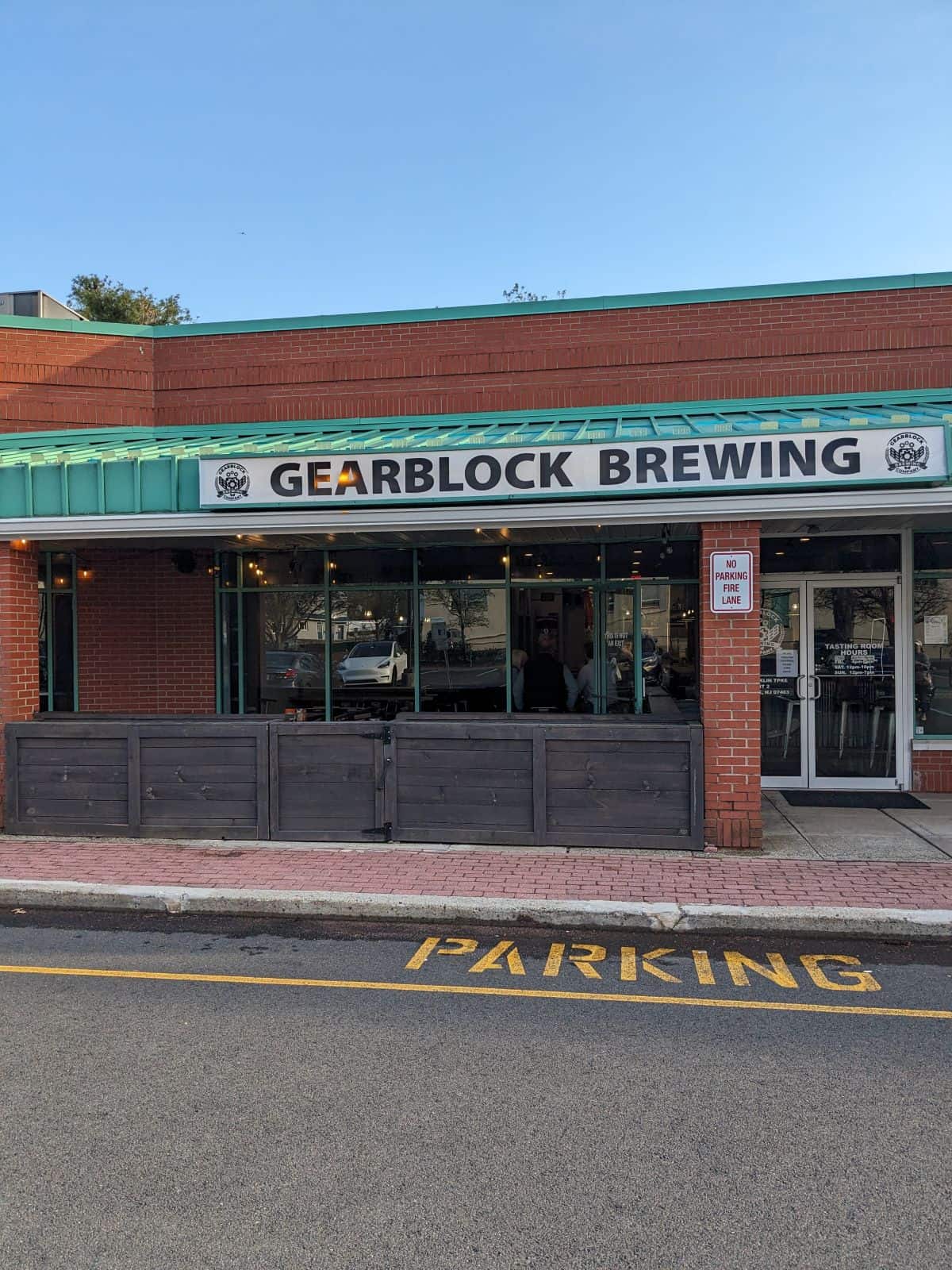 Gearblock Brewing Company entrance.