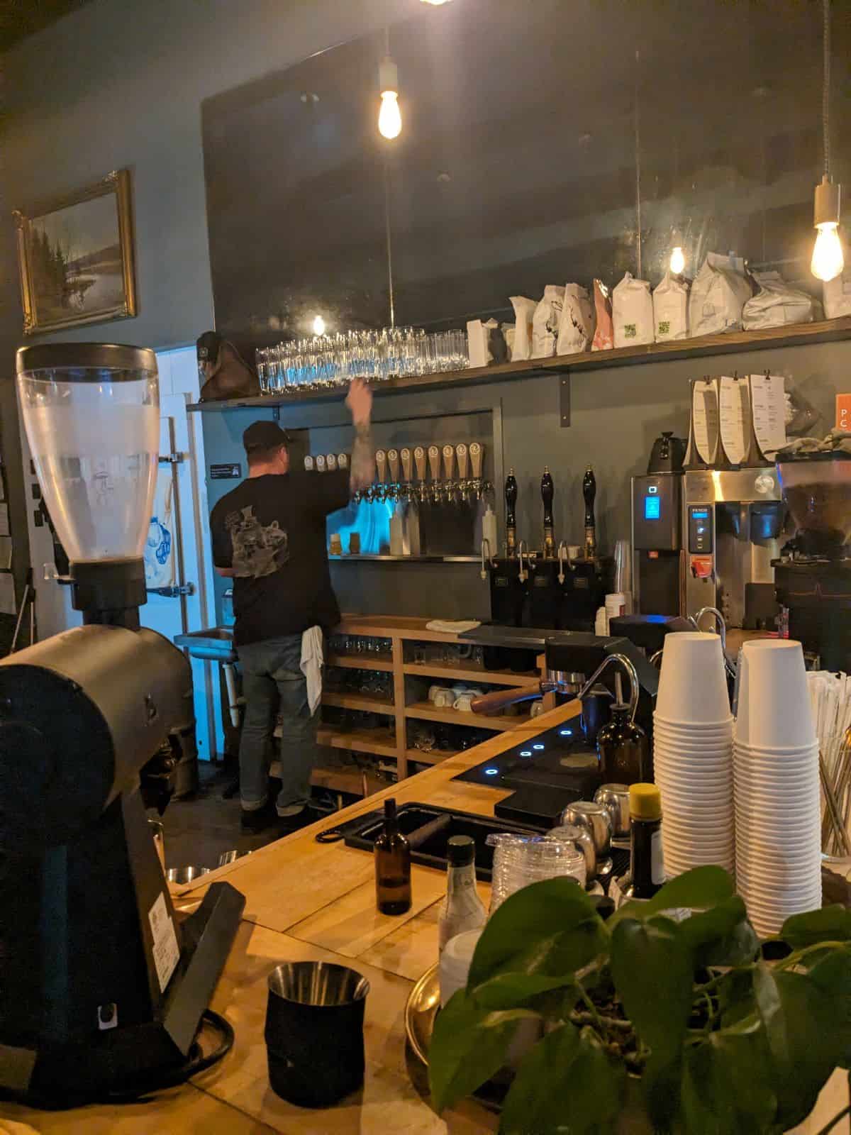 Bar area at Living Waters Brewing.