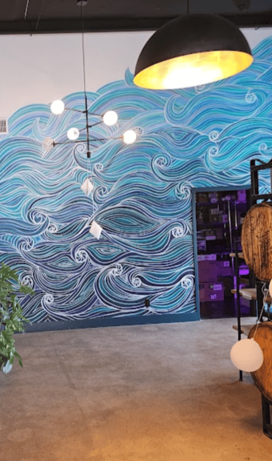 Wave mural.