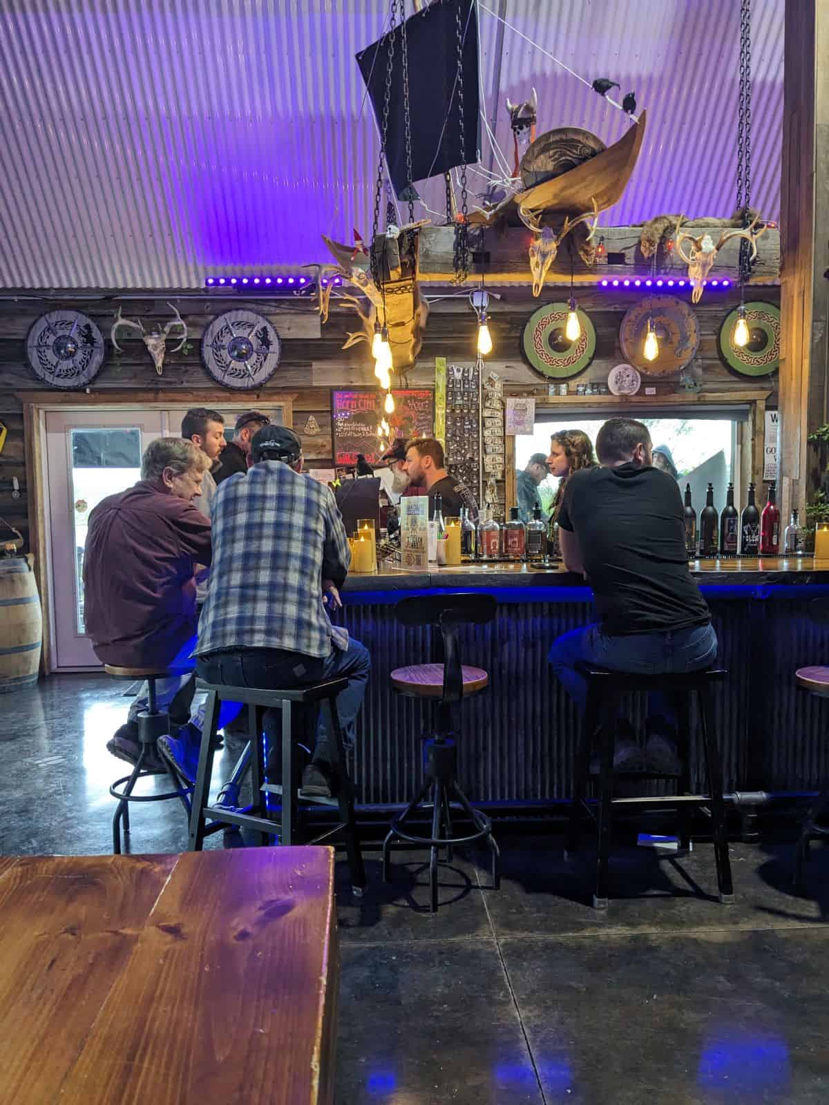 Bar in the taproom.