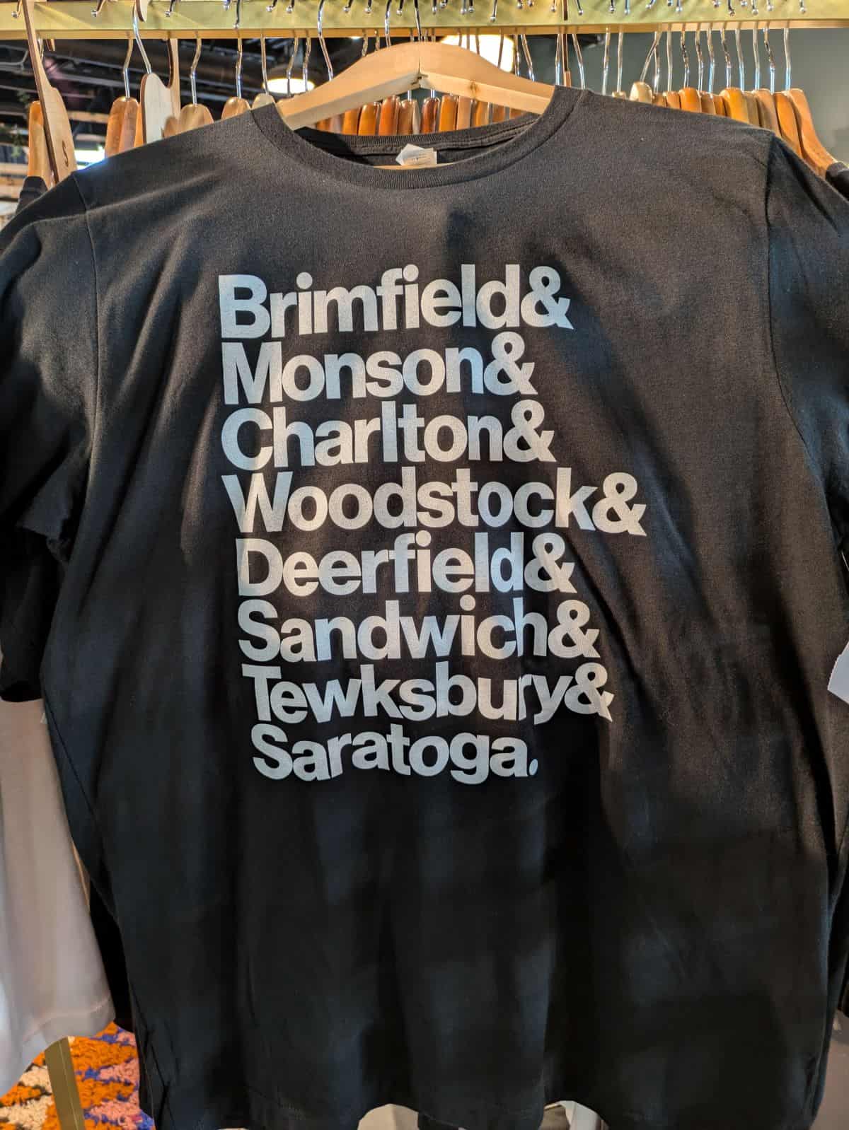 T-shirt listing all the Tree House locations, past, present, and soon to be.