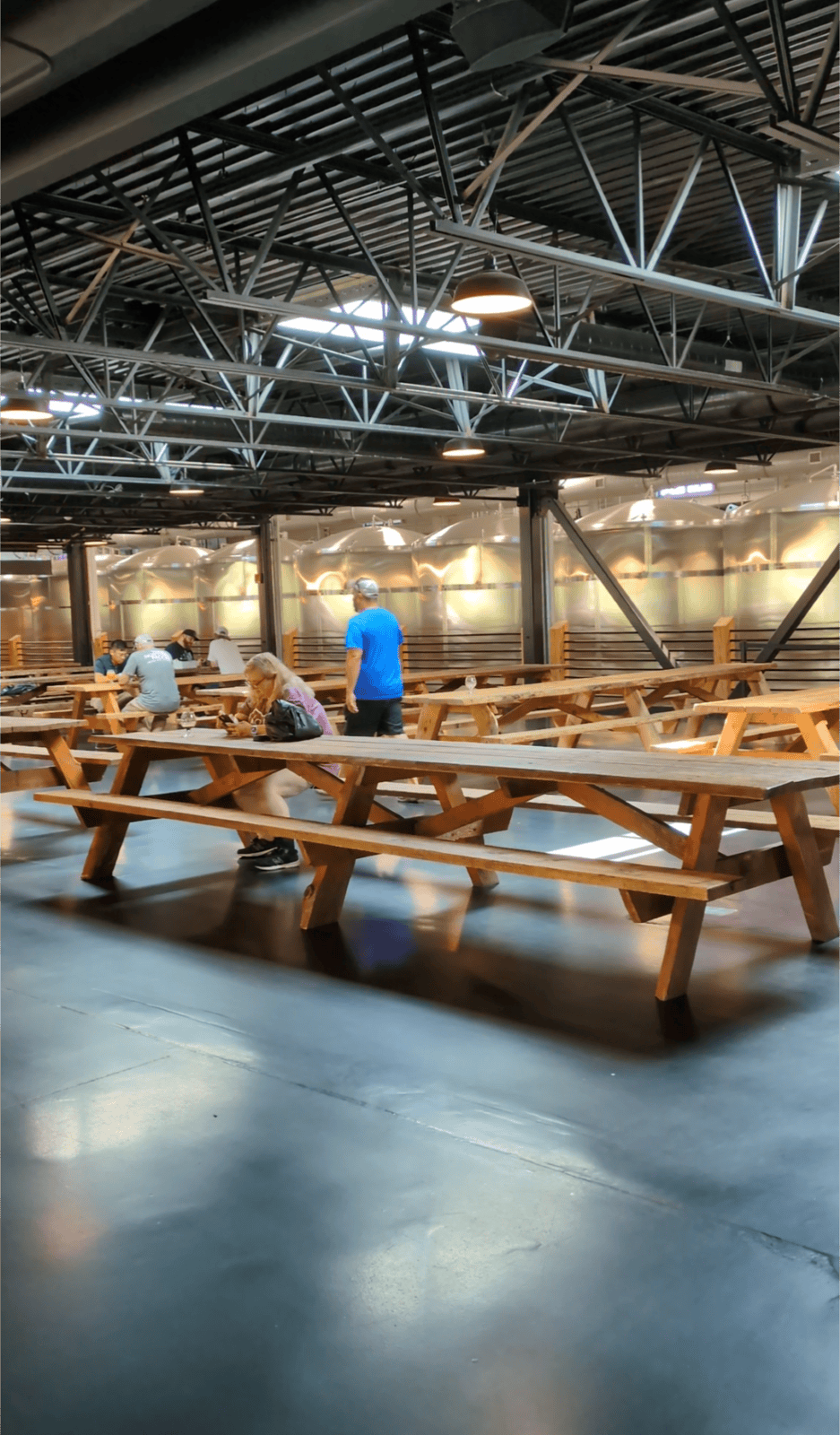 Taproom Picnic table seating.